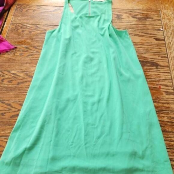 alice+olivia green Trapeze dress sz Small - Picture 1 of 4